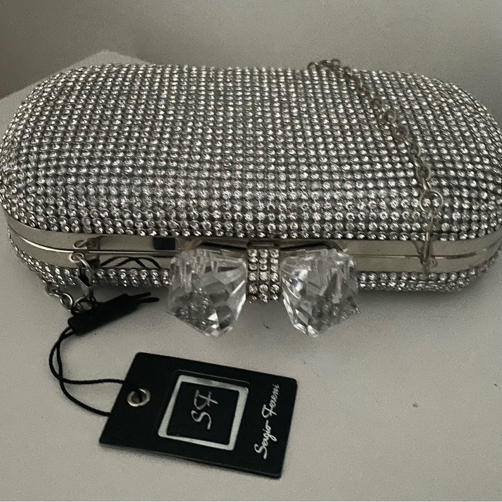 Sergio Ferrari Crystal Minaudiere Clutch or Shoulder Purse, Prom, Bride